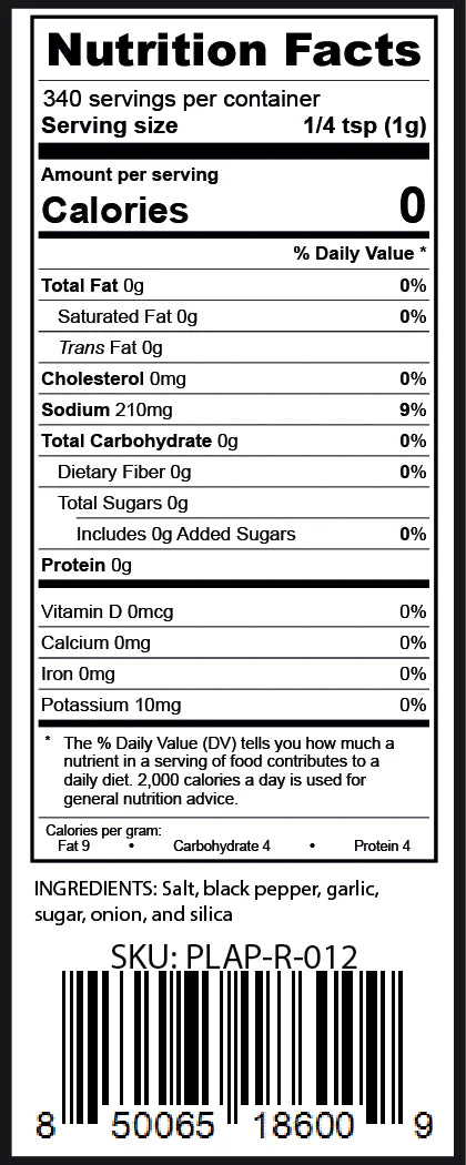 The Executive Order Nutrition Facts and Ingredients