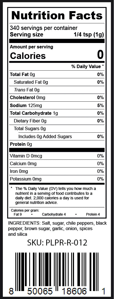 The Butt Bill Nutrition Facts and Ingredients